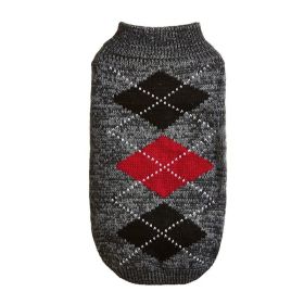 Two-Legged Knit Sweater for Dogs Autumn/Winter Wear (type: DarkgraycheckM)