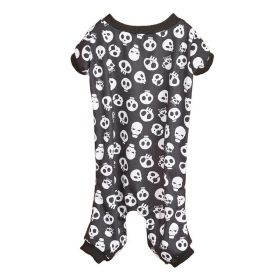 Pet Dog Halloween Cosplay Skeleton Pattern Four-Legged Costume (type: Black and whiteM)